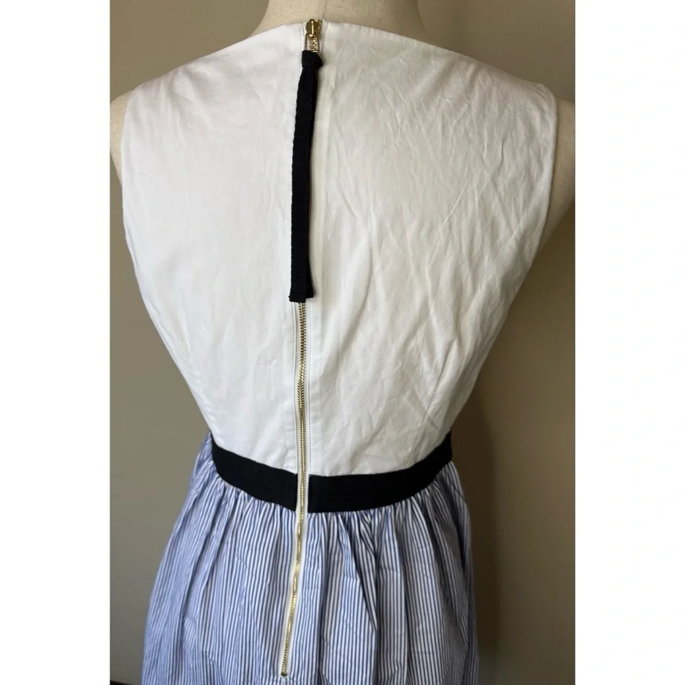 Kate Spade Broome Street Pinstripe Tank Dress Advent Blue Size 4